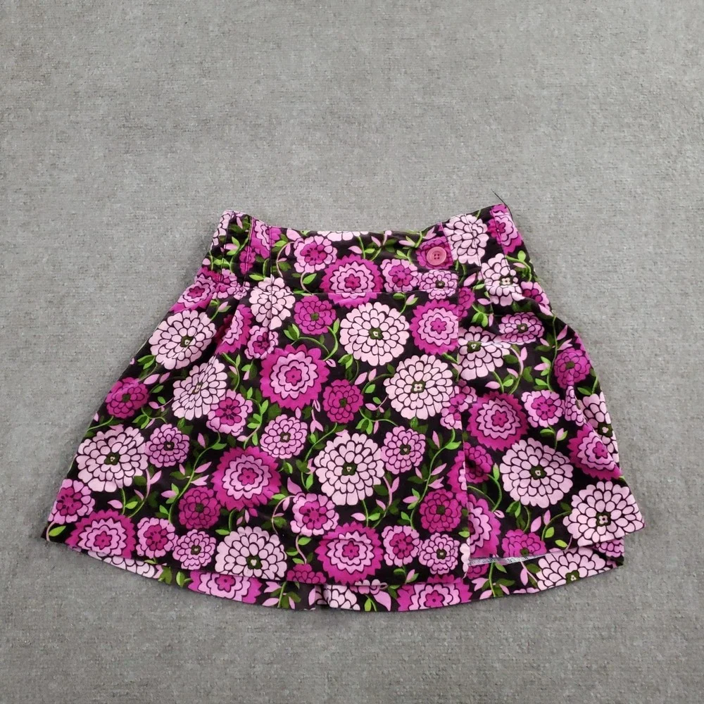 Vintage Lilly Pulitzer Skort Girls Size 14 Pink Pleated Short Floral Velvet‎